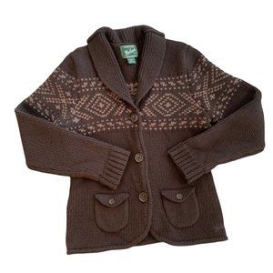 Vintage Woolrich 100% Lambs Wool Grandpa Cardigan Sweater M